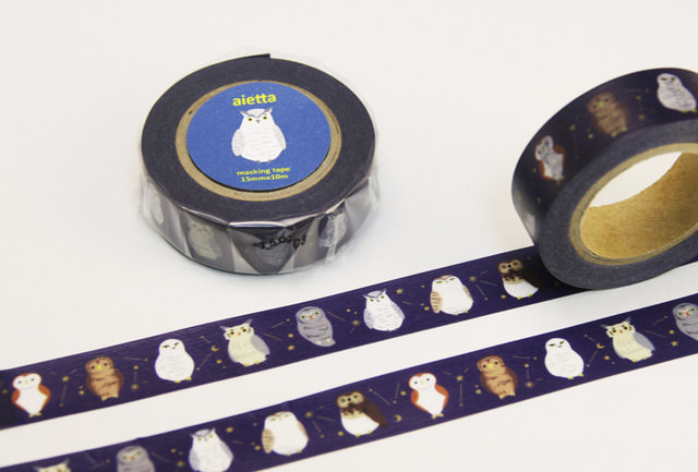 aietta フクロウ オリジナルマスキングテープ